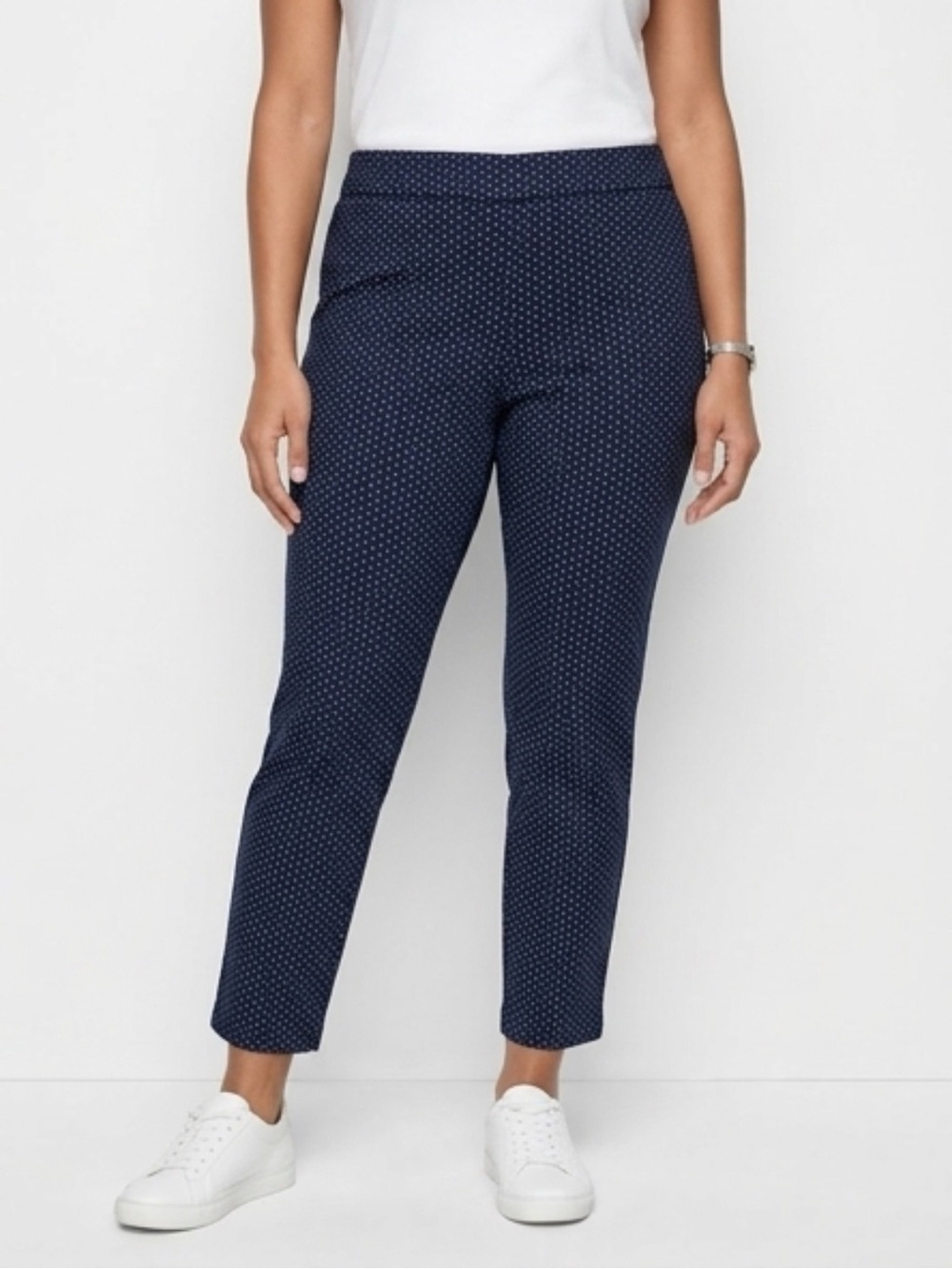 Plus Size Polka Dot Pull On Pants - XL EG/TG